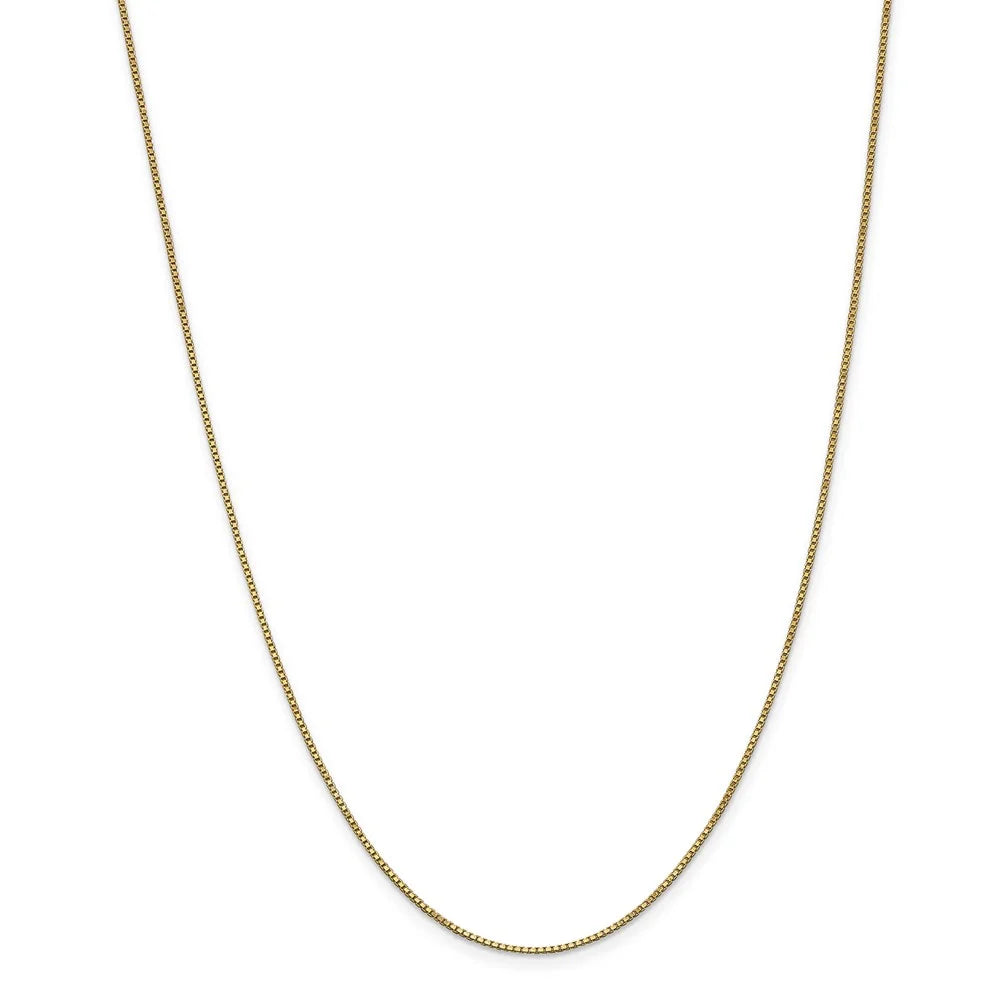14kt Yellow Gold 1mm Box Chain 20 inch Lobster Clasp Q787431
