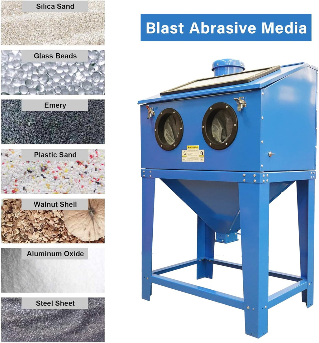90 Gallon Sandblasting Cabinet with Dust Collection S576400
