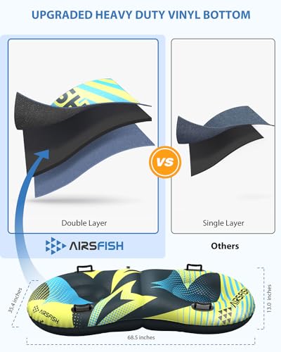 Inflatable Snow Sled with Towable Leash Z920
