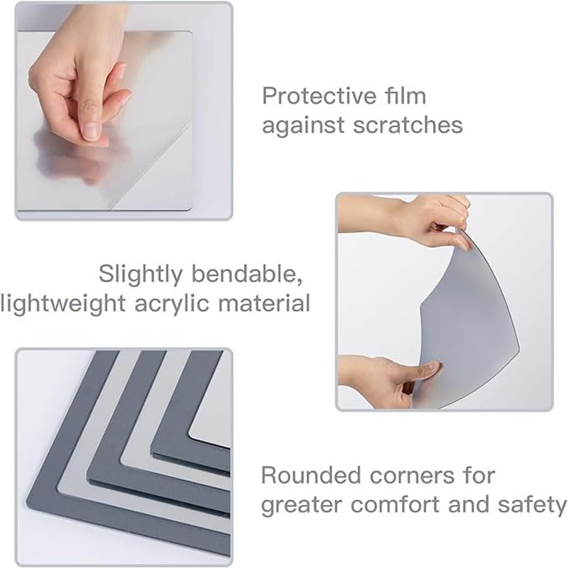 20x20cm Self Adhesive Flexible Mirror Sheet R38944
