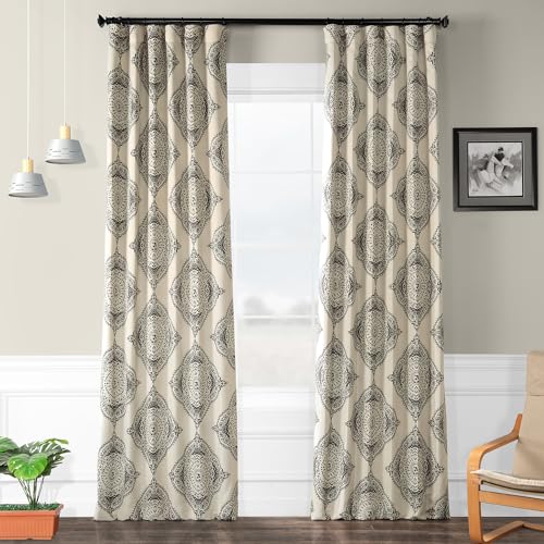 Printed Room Darkening Curtains 50 X 84 Henna Clover F73846