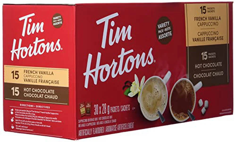 30x28g Hot Chocolate Assorted Variety, French Vanilla & Cappuccino R120