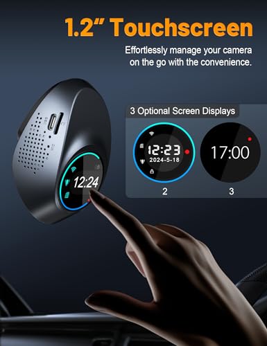4K Dash Cam with Touch Screen, Built-in 5G WiFi, 64GB Card, Night Vision, Loop Recording Q7515