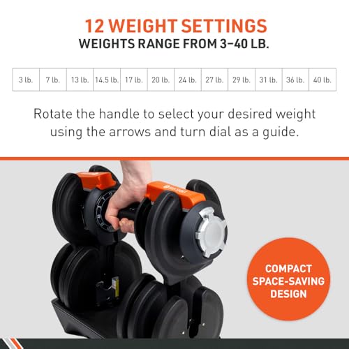40 Pound Adjustable Dumbbells Z72506