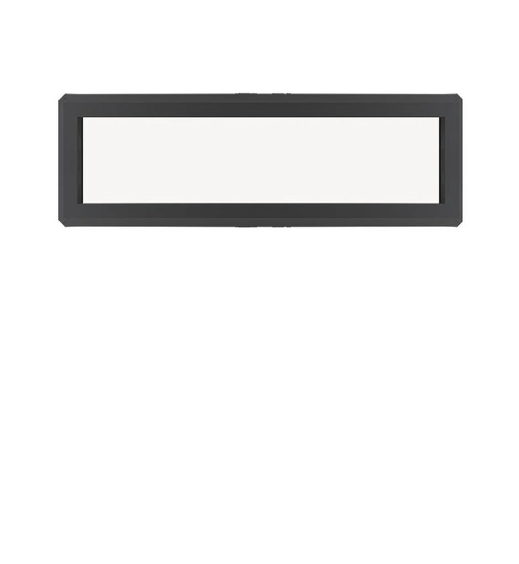 Black Vinyl Transom Window 36" x 12" Low-E Tempered Glass Argon Gas Window J31833