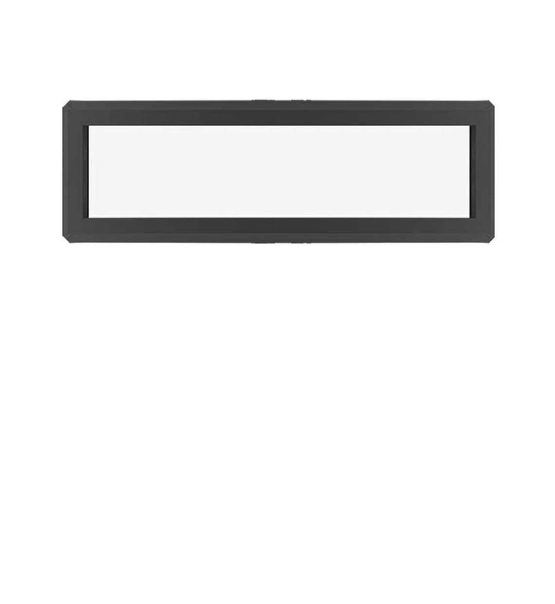 Black Vinyl Transom Window 36" x 12" Low-E Tempered Glass Argon Gas Window J31833