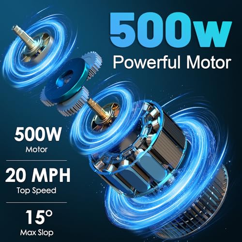 E Bike Electric Bike 500W Motor, Folding Ebike 14" 48V 10Ah Removable Battery L982