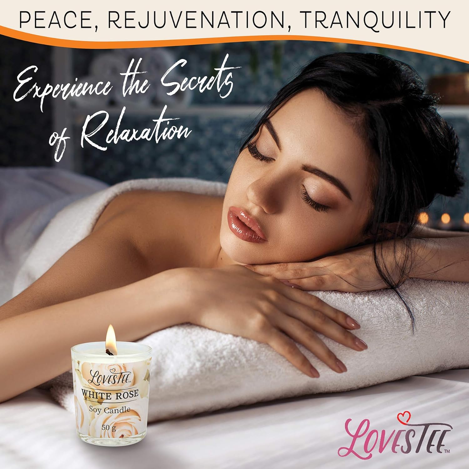 White Rose Set Body Lotion, Shower Gel, Bubble Bath, Bath Salt, Towel, Soap, Oil, Candle, Gloves I803