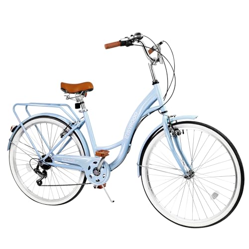 Pink & Blue 26 Inch 7 Speed Beach Cruiser Bike T183