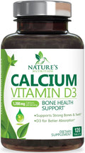 1200mg Calcium with Vitamin D3 Supplement 120 Capsules S291