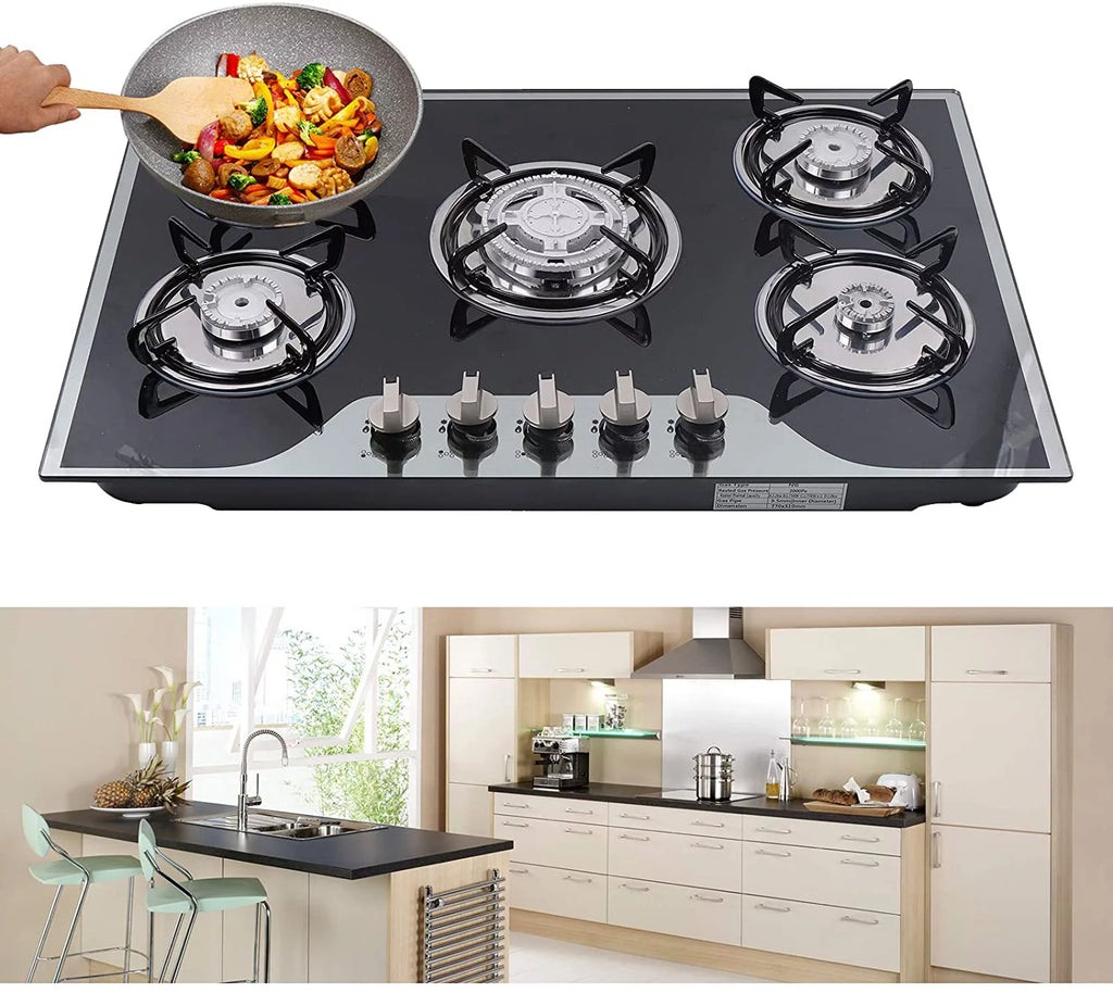 30" 5 Burner Gas Cooktop with Tempered Glass R41714