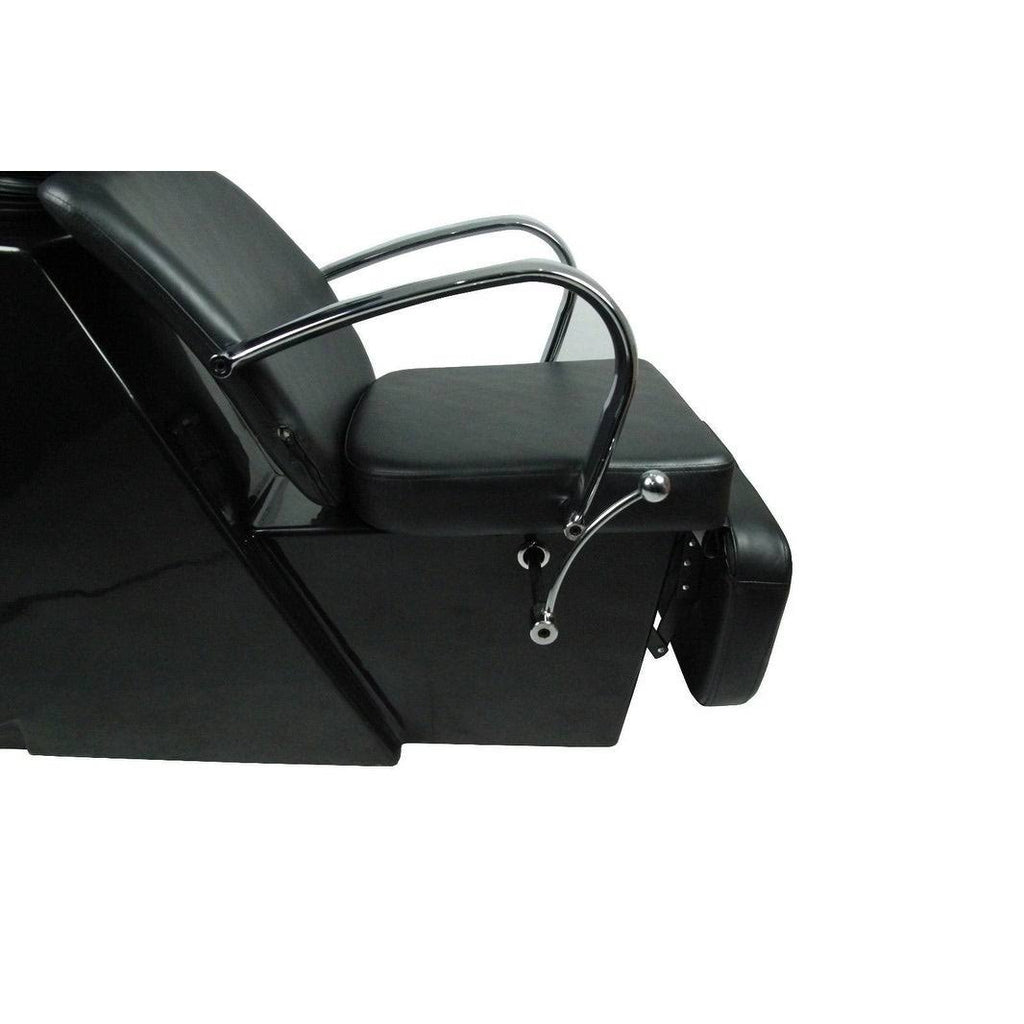 Black Ceramic Shampoo Bowl Sink Chair Y77255