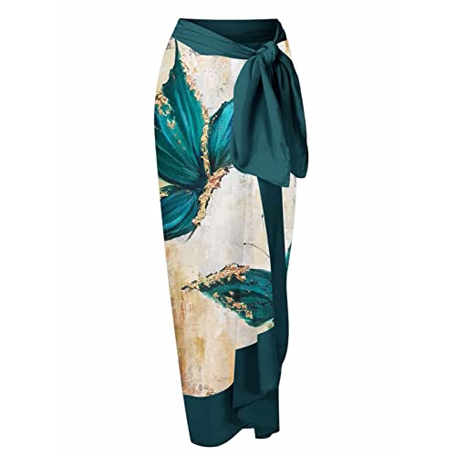 Floral Print Bikini Set One Piece Swimsuit with Beach Cover up Wrap Skirt Two Piece Bathing Suit Y540628
