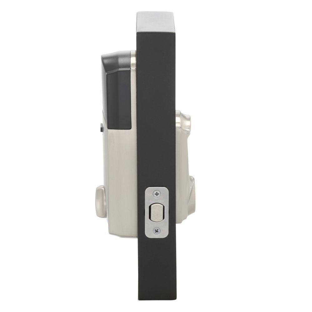 Satin Nickel Touchscreen Deadbolt with Alarm G268166