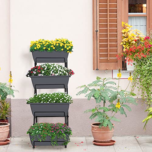 Brick Red 4 Tier Raised Garden Bed M77852