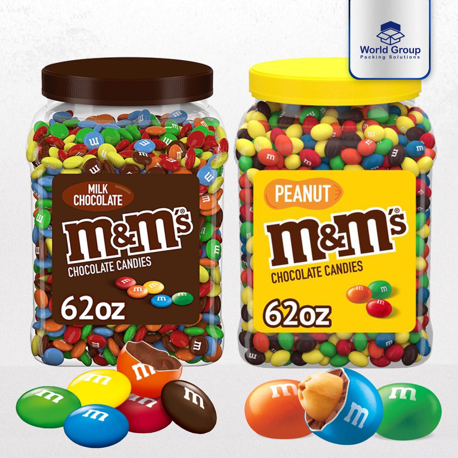 62oz Chocolate Peanut Jar and Milk Chocolate Jar (Pack of 2) P6915