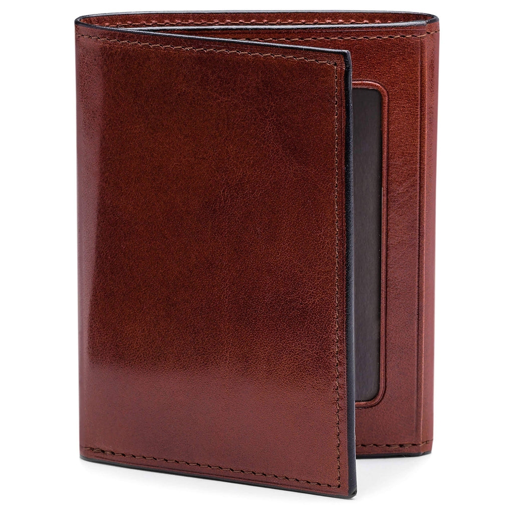 Dark Brown Leather Trifold ID Wallet G38551