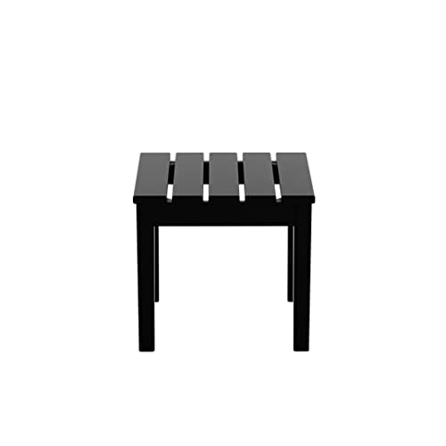Black 18" HDPE Outdoor Side Table K9205