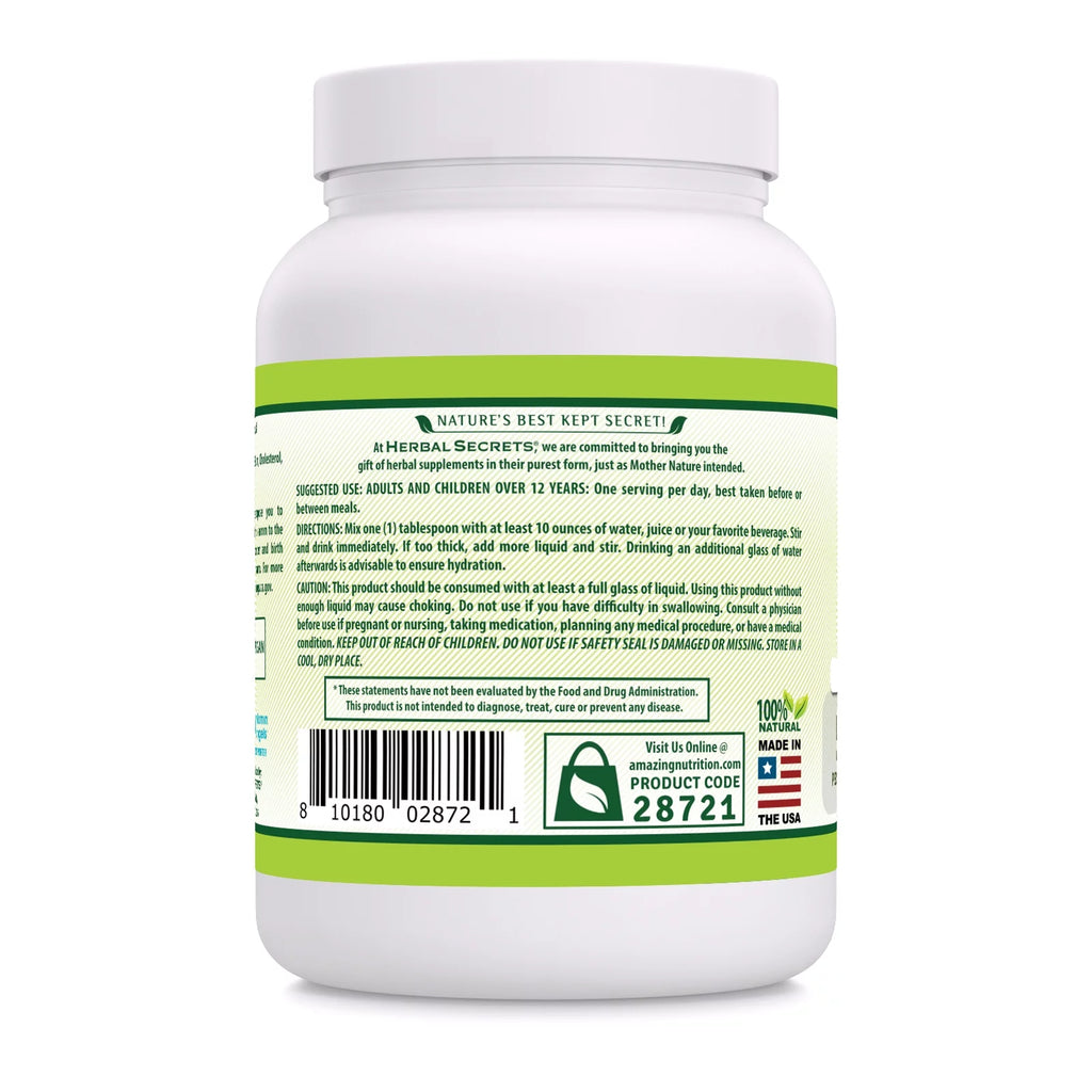USDA Certified Organic Psyllium Husk 16 Oz J86222