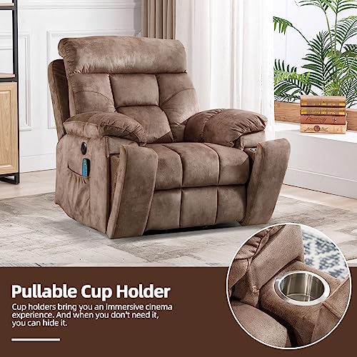 Camel Large Power Lift Recliner Chair with Massage and Heat B7749