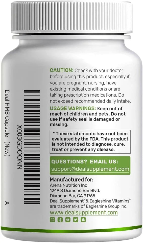 HMB 1000mg 300 Capsules N655