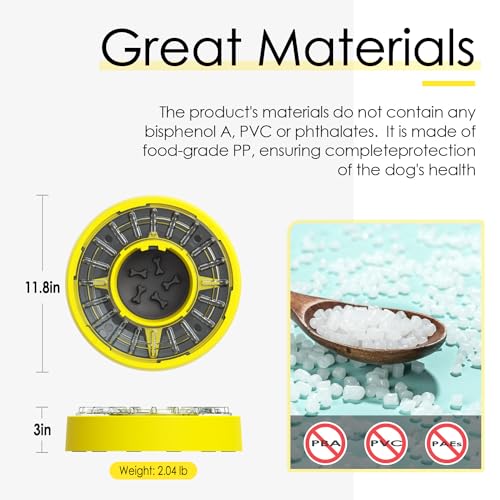Yellow Dog Puzzle Slow Feeder Bowl D9558