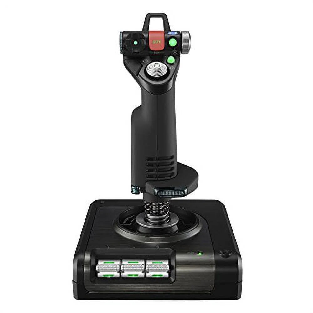 Black/Silver Flight Control System and Joystick Simulator with LCD Display J928067