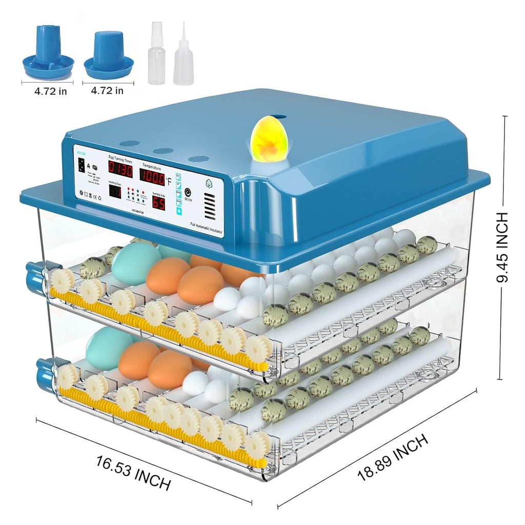 120 Egg Incubator Automatic Temperature Control Humidity Monitoring F352