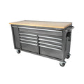 Metallic Silver 10-Drawer Tool Chest Mobile Workbench U624