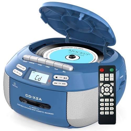 Boombox CD Player Cassette Player AM FM Radio with Bluetooth A7913