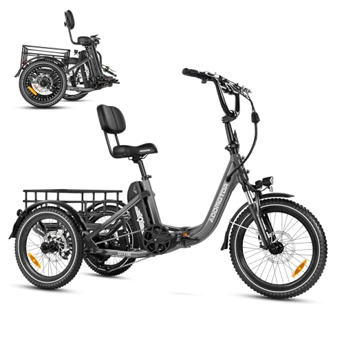 Folding Electric Tricycle, 750W, 48V 20Ah, 3 Wheel, Step Through, Parking Brake, Rear Motor & Differential U565046
