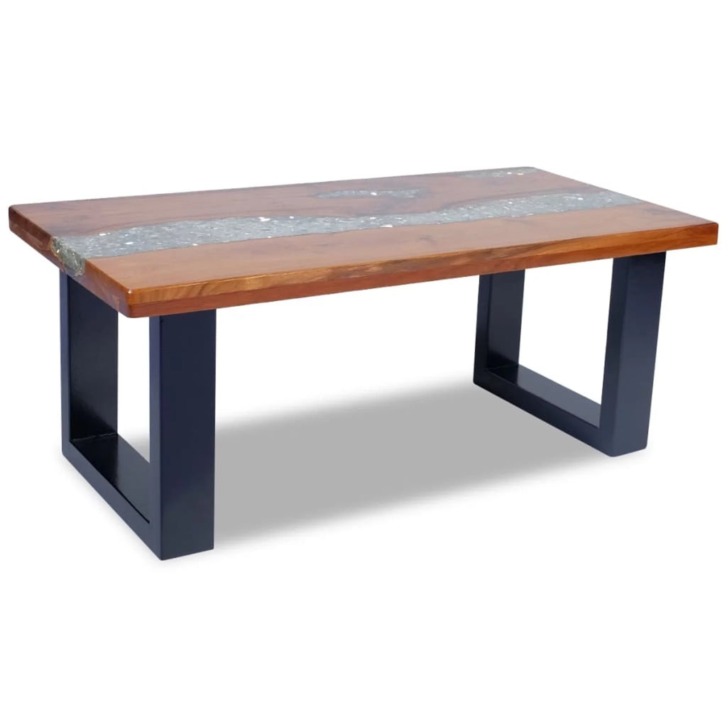 Handmade Teak Resin Coffee Table Q37231