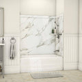 9-Piece Adhesive Alcove Tub Surround in Calcutta Gold M106643
