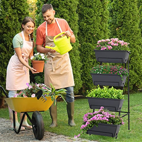 Brick Red 4 Tier Raised Garden Bed M77852