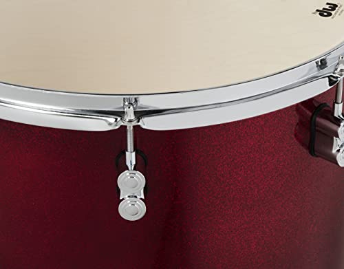 7-Piece Maple Shell Pack with Chrome Hardware Red to Black Fade E640