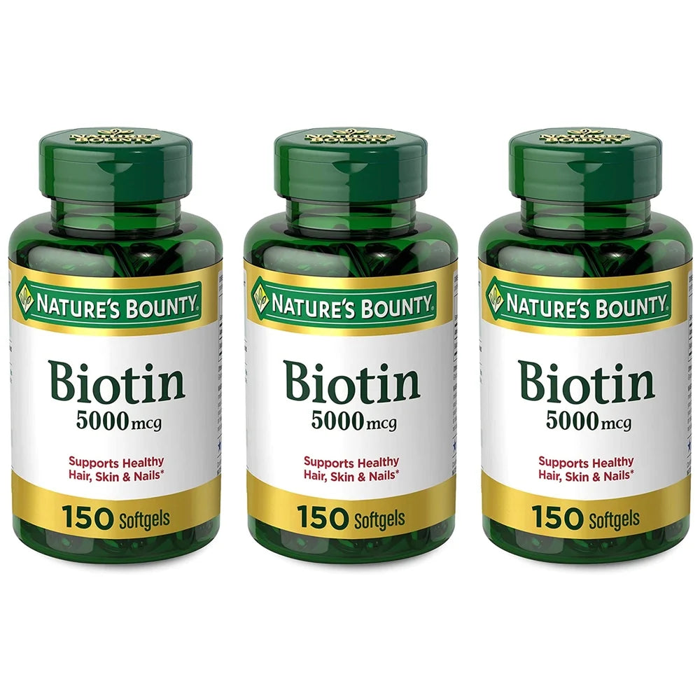 5000 mcg Biotin Vitamin Supplement Softgels Pack of 3 K571354