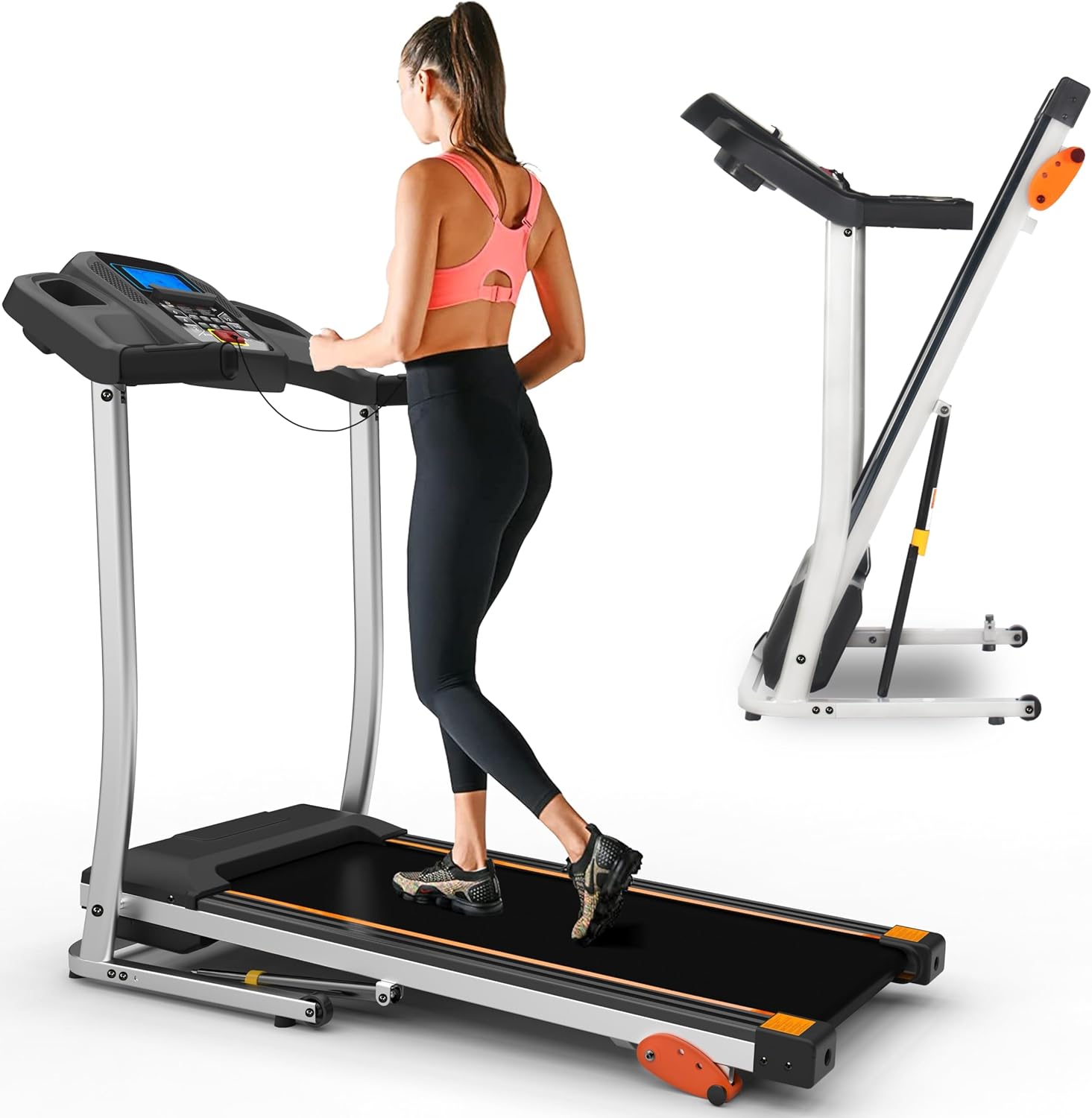 2.5hp Folding Treadmill Black A9423