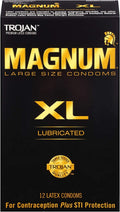 Magnum XL Lubricated Latex Condoms 12 Each C5647