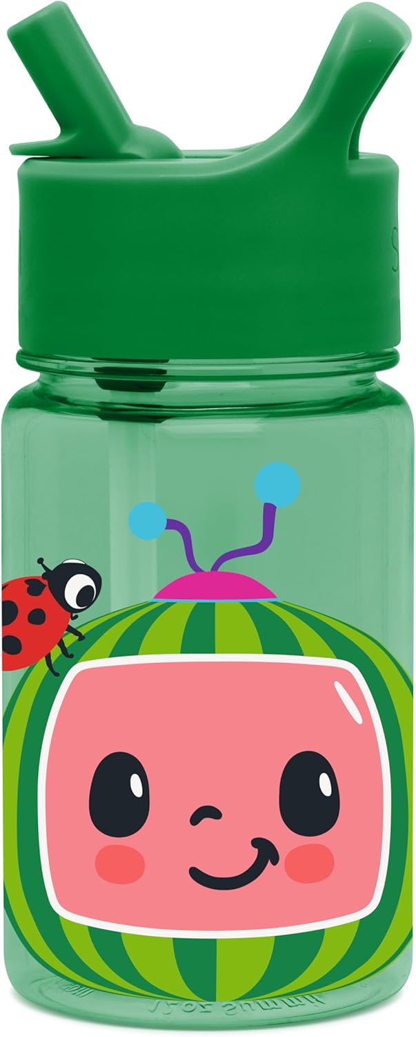 Kids Water Bottle Plastic BPA-Free Tritan Cup with Leak Proof Straw Lid 12oz G2142