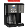 12-Cup Coffee Maker and Single-Serve Brewer, Black Stainless N42582