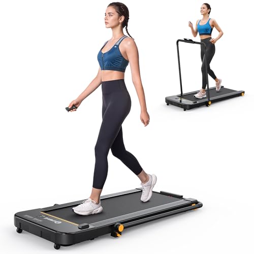 2 in 1 Under Desk Treadmill, 2.5HP Folding Electric Treadmill with Remote Control J989104