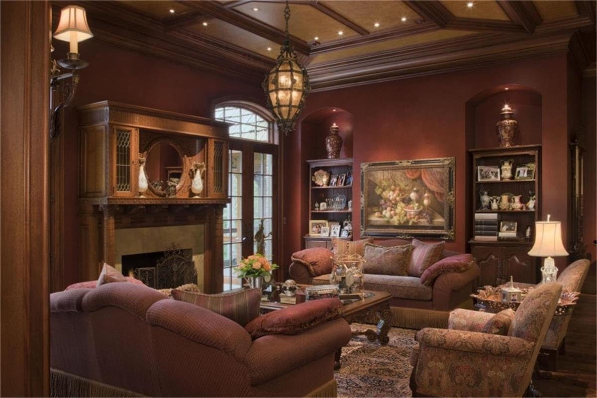 12x8ft Luxury Couch Sofa Photography Backdrop Vintage Fireplace Classic Interior H35042