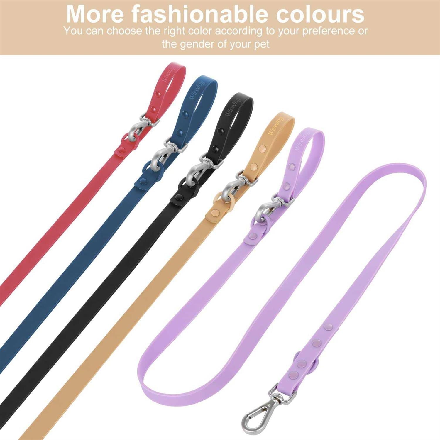 Waterproof Dog Leash with 2 Hooks, Adjustable Lengths L924