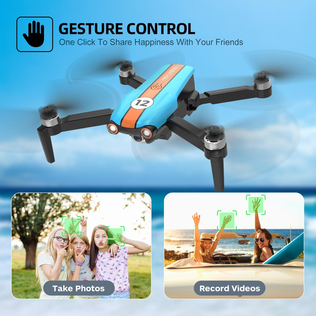 Drone with 4K Camera, Foldable, Less than 249g, 26 Mins Flight Time, Brushless Motor, Altitude Hold, 2 Batteries W801881