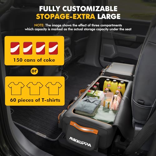 Black Under Seat Storage Bag with 4 Detachable Inner Dividers Q7205