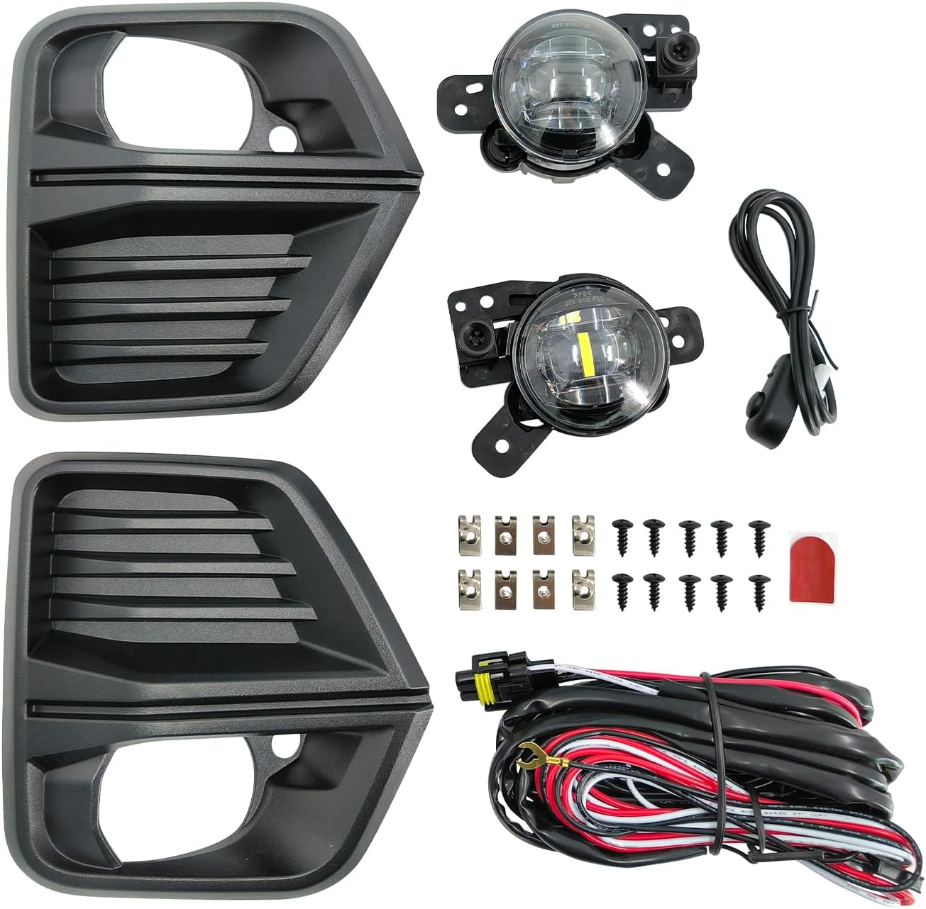 Front Fog Light Assembly with Bezel Cover and Harness for Chevy Colorado 2023 2024 K889