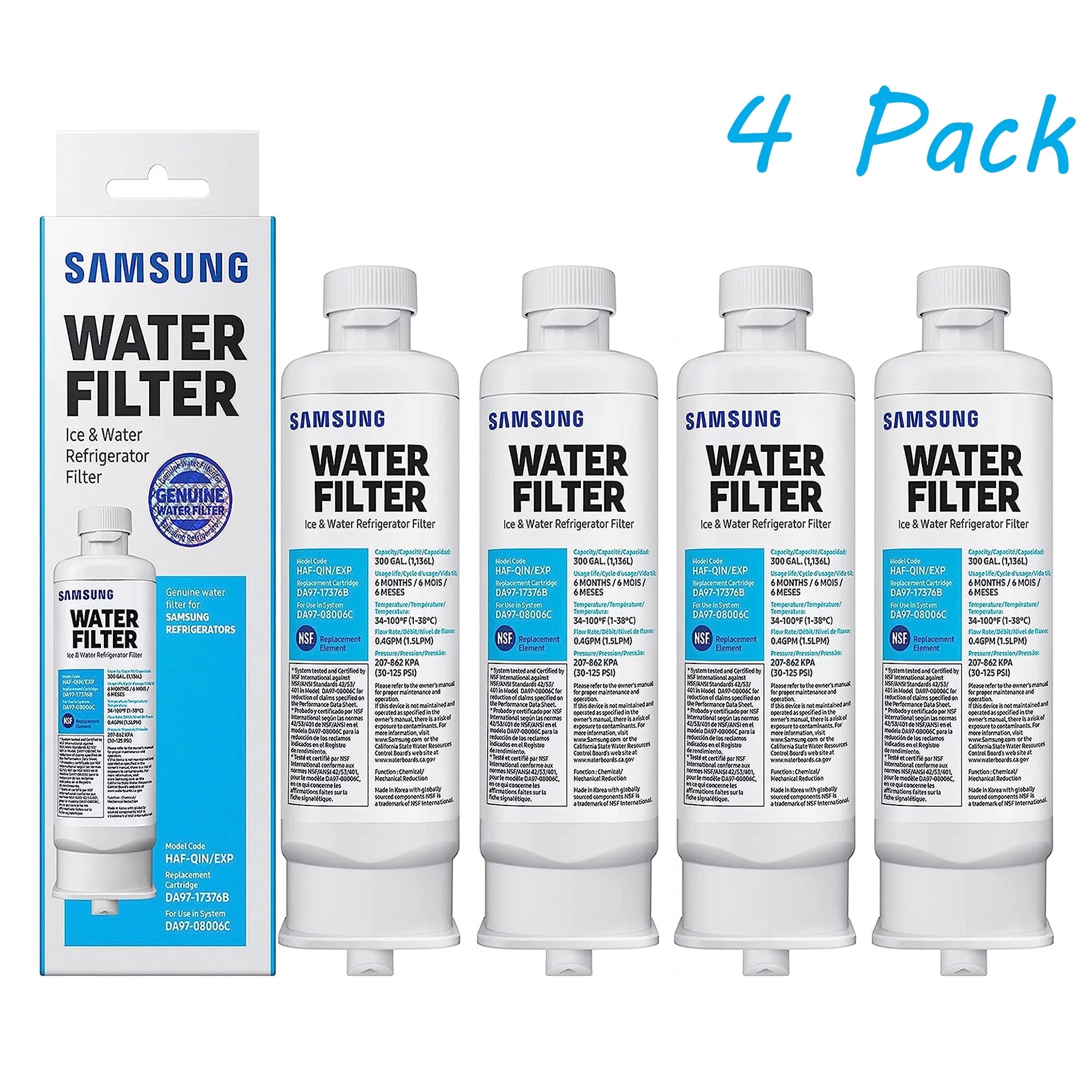 Pack of 4 Refrigerator Water Filter K174