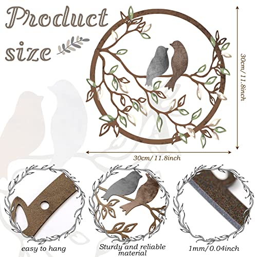 Metal Wall Art Bird on Tree Branch Bird Wall Silhouette (Black) H651915