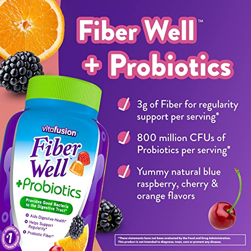 60 Count Fiber Well Probiotics Gummies J7010