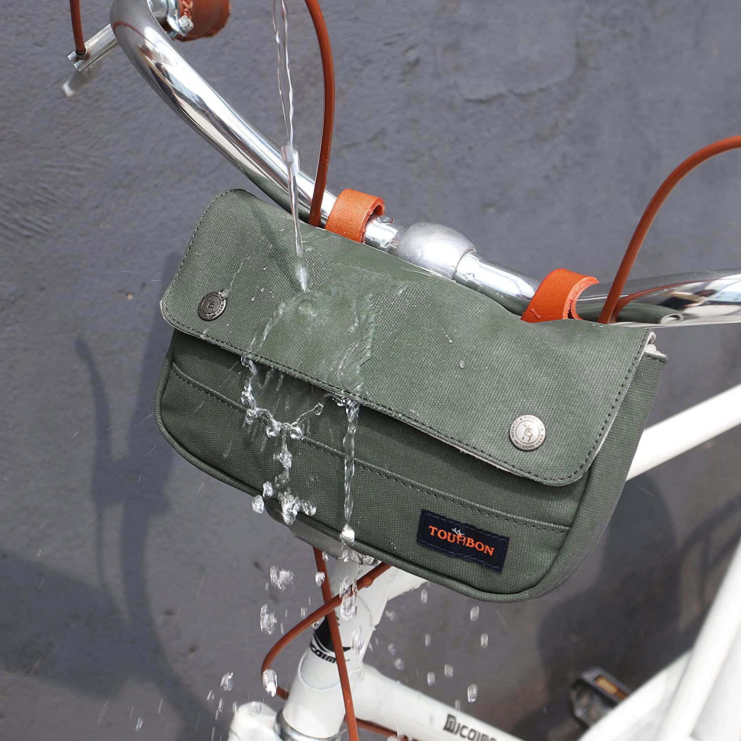 Vintage Canvas Bike Panniers Bicycle Handlebar Bag Q852590